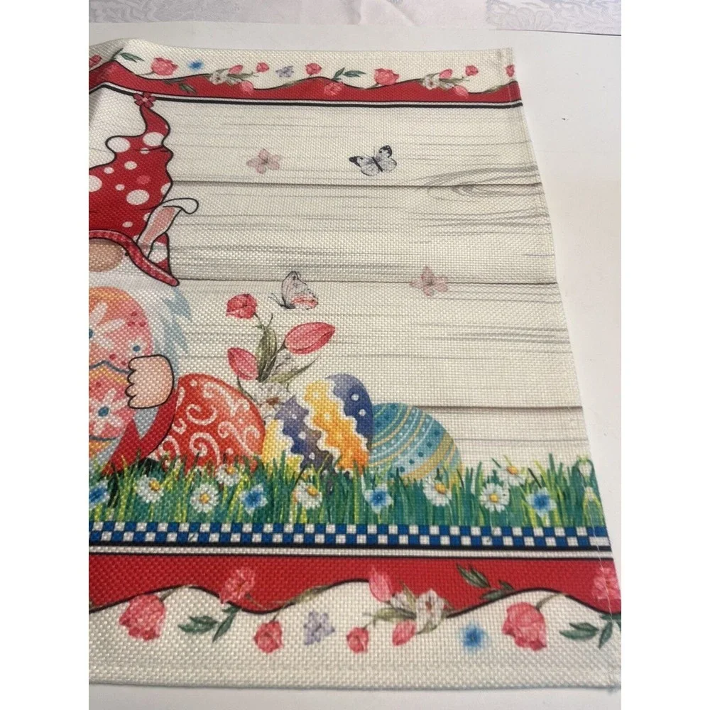 NWT - Set of 4 Placemats Spring Easter Floral Easter Bunny